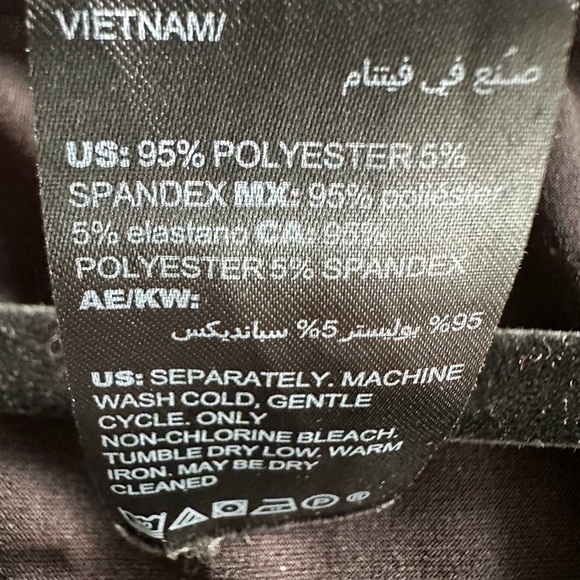 White House Black Market Reversible Abstract/Solid Black Tank Sz M - Picture 3 of 6